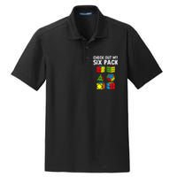 funny Check Out My Six Pack Puzzle Cube Dry Zone Grid Polo