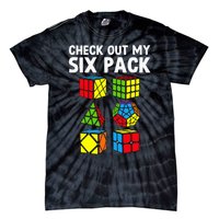 funny Check Out My Six Pack Puzzle Cube Tie-Dye T-Shirt