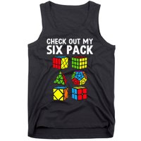 funny Check Out My Six Pack Puzzle Cube Tank Top