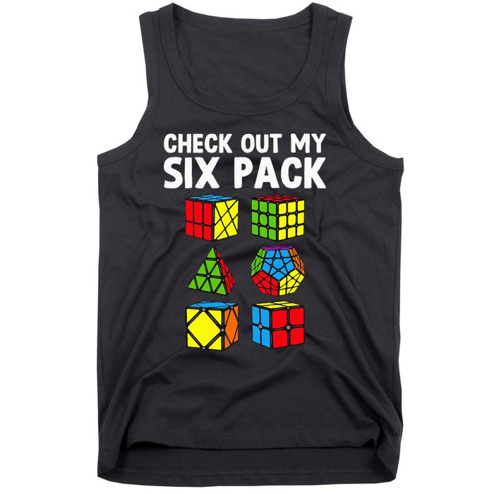 funny Check Out My Six Pack Puzzle Cube Tank Top