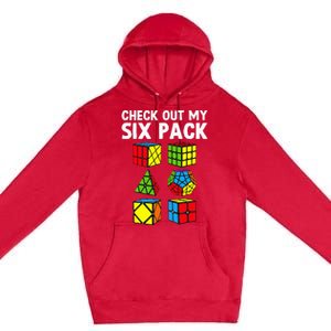 funny Check Out My Six Pack Puzzle Cube Premium Pullover Hoodie