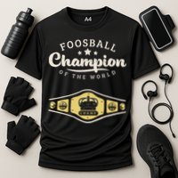 Foosball Champion Of The World Champ Cooling Performance Crew T-Shirt