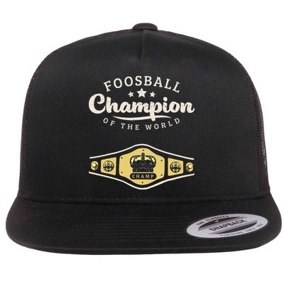 Foosball Champion Of The World Champ Flat Bill Trucker Hat