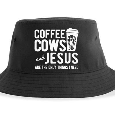 funny cow Only Things I Need Farming Farm Sustainable Bucket Hat