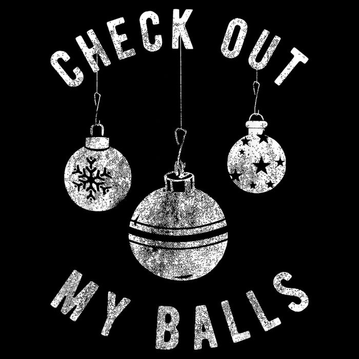 Funny Check Out My Balls Dirty Christmas Pajama Xmas Drawstring Bag