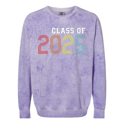 Funny Class Of 2025 Graduation Senior Class 2025 Senior Funny 2025 Graduation Colorblast Crewneck Sweatshirt