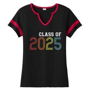 Funny Class Of 2025 Graduation Senior Class 2025 Senior Funny 2025 Graduation Ladies Halftime Notch Neck Tee