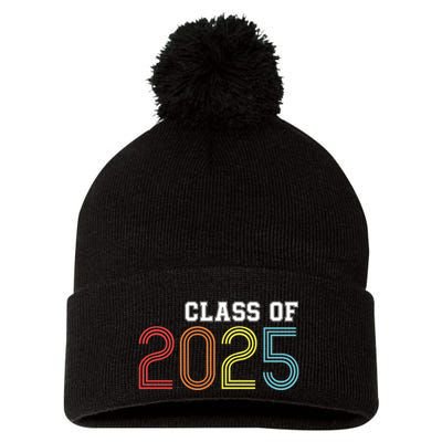 Funny Class Of 2025 Graduation Senior Class 2025 Senior Funny 2025 Graduation Pom Pom 12in Knit Beanie