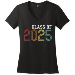 Funny Class Of 2025 Graduation Senior Class 2025 Senior Funny 2025 Graduation Women's V-Neck T-Shirt