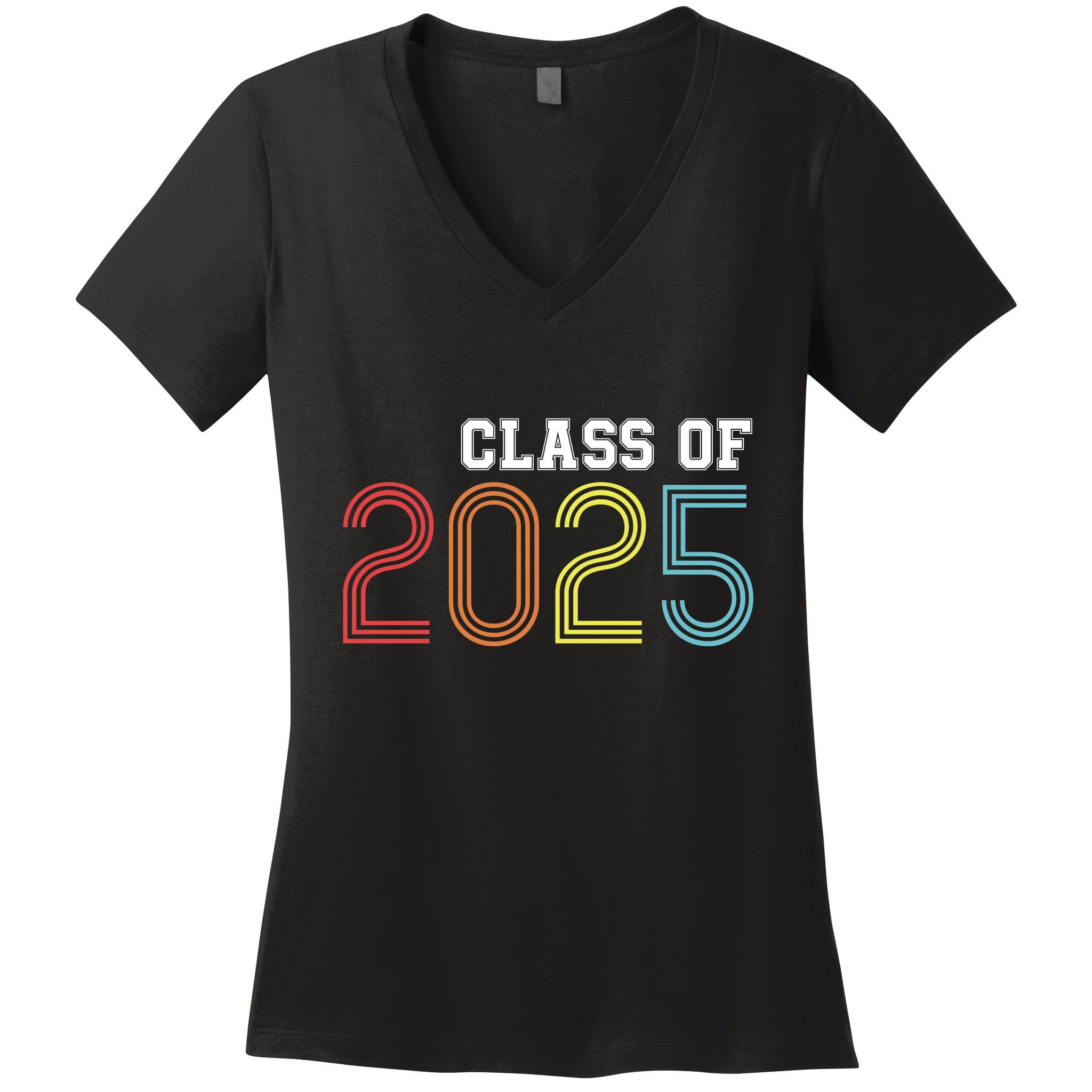 Funny Class Of 2025 Graduation Senior Class 2025 Senior Funny 2025 Graduation Women's V-Neck T-Shirt