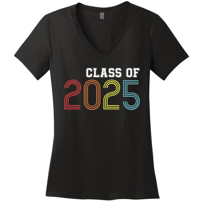 Funny Class Of 2025 Graduation Senior Class 2025 Senior Funny 2025 Graduation Women's V-Neck T-Shirt