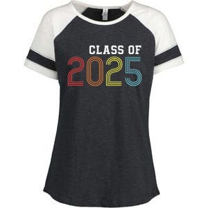 Funny Class Of 2025 Graduation Senior Class 2025 Senior Funny 2025 Graduation Enza Ladies Jersey Colorblock Tee