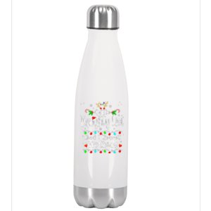 Funny Christmas On The Naughty List And I Regret Nothing Gift Stainless Steel Insulated Water Bottle