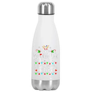 Funny Christmas On The Naughty List And I Regret Nothing Gift Stainless Steel Insulated Water Bottle