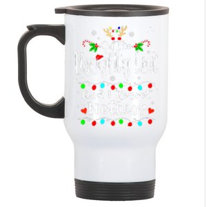 Funny Christmas On The Naughty List And I Regret Nothing Gift Stainless Steel Travel Mug