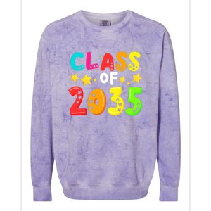 Funny Class Of 2035 Kindergarten Back To School Colorblast Crewneck Sweatshirt