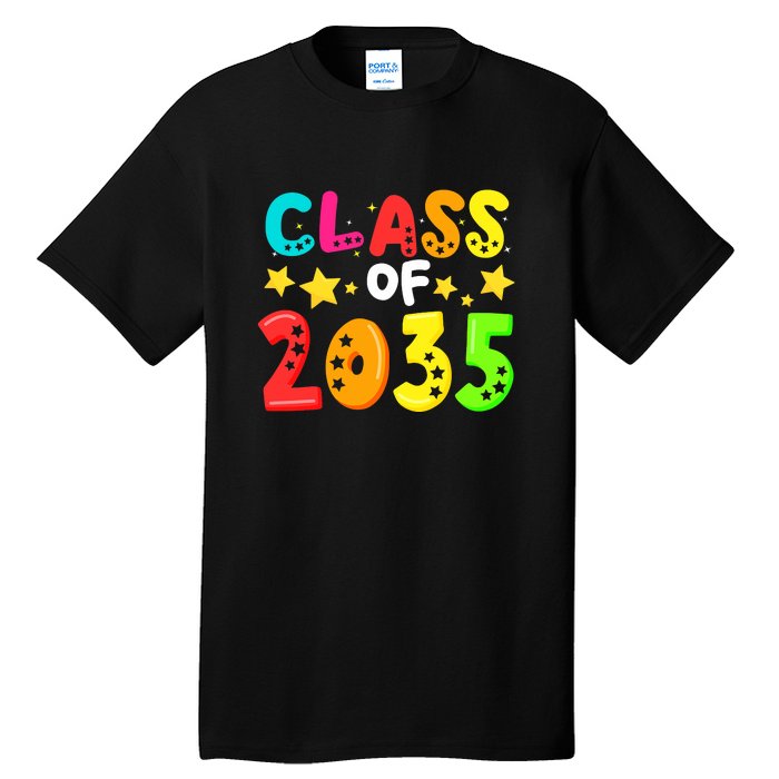 Funny Class Of 2035 Kindergarten Back To School Tall T-Shirt