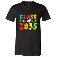 Funny Class Of 2035 Kindergarten Back To School V-Neck T-Shirt