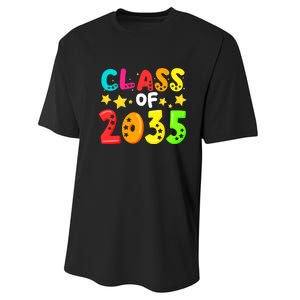 Funny Class Of 2035 Kindergarten Back To School Performance Sprint T-Shirt