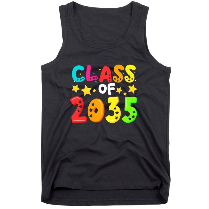 Funny Class Of 2035 Kindergarten Back To School Tank Top