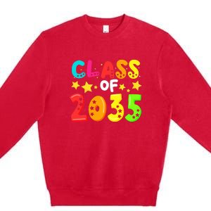 Funny Class Of 2035 Kindergarten Back To School Premium Crewneck Sweatshirt