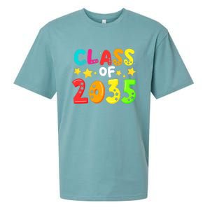 Funny Class Of 2035 Kindergarten Back To School Sueded Cloud Jersey T-Shirt