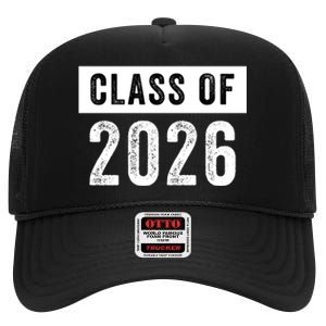 Funny Class Of 2026 Graduation Senior Class 2026 Senior Funny 2026 Graduation High Crown Mesh Back Trucker Hat