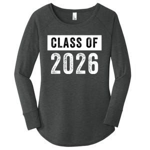 Funny Class Of 2026 Graduation Senior Class 2026 Senior Funny 2026 Graduation Women's Perfect Tri Tunic Long Sleeve Shirt