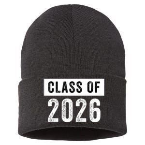 Funny Class Of 2026 Graduation Senior Class 2026 Senior Funny 2026 Graduation Sustainable Knit Beanie