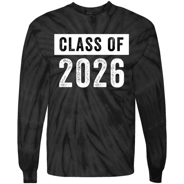 Funny Class Of 2026 Graduation Senior Class 2026 Senior Funny 2026 Graduation Tie-Dye Long Sleeve Shirt