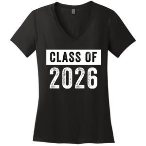 Funny Class Of 2026 Graduation Senior Class 2026 Senior Funny 2026 Graduation Women's V-Neck T-Shirt