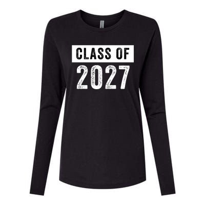 Funny Class Of 2027 Graduation 2027 Senior Senior Class Funny 2027 Graduation Womens Cotton Relaxed Long Sleeve T-Shirt