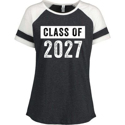 Funny Class Of 2027 Graduation 2027 Senior Senior Class Funny 2027 Graduation Enza Ladies Jersey Colorblock Tee