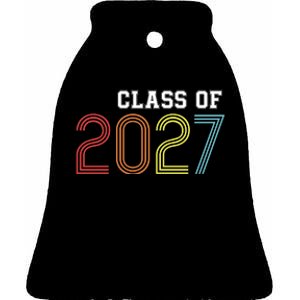 Funny Class Of 2027 Graduation Senior Class 2027 Senior Funny 2027 Graduation Ceramic Bell Ornament