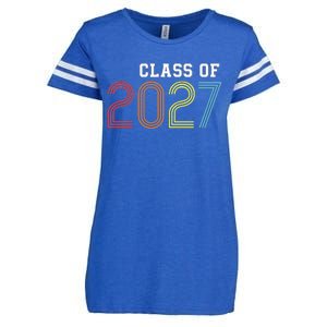 Funny Class Of 2027 Graduation Senior Class 2027 Senior Funny 2027 Graduation Enza Ladies Jersey Football T-Shirt