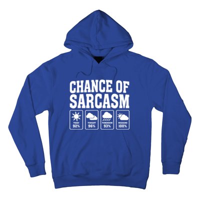 Funny Chance Of Sarcasm Weather Forecast Sarcastic Humor Hoodie