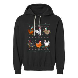 Funny Chicken Owner Birb Memes Farmer Ugly Christmas Chicken Cool Gift Garment-Dyed Fleece Hoodie