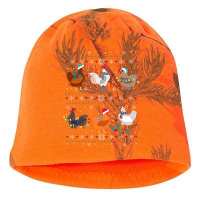 Funny Chicken Owner Birb Memes Farmer Ugly Christmas Chicken Cool Gift Kati - Camo Knit Beanie