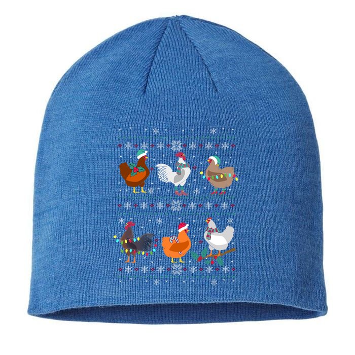 Funny Chicken Owner Birb Memes Farmer Ugly Christmas Chicken Cool Gift Sustainable Beanie