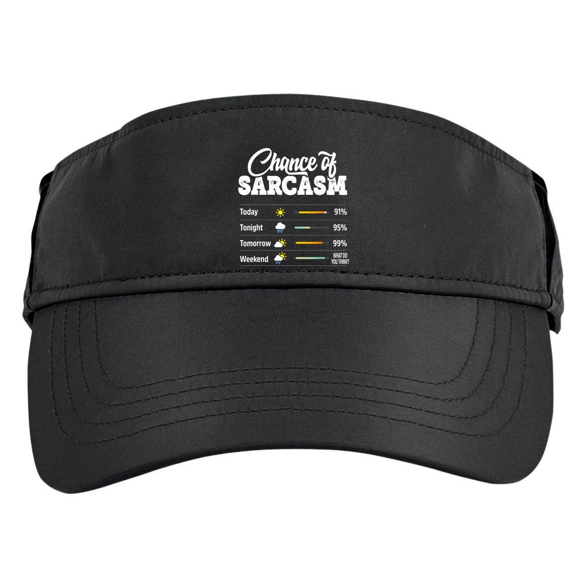 Funny Chance Of Sarcasm Humor Fun Sarcastic Adult Drive Performance Visor