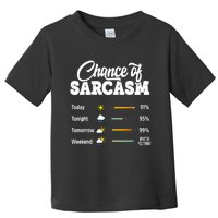 Funny Chance Of Sarcasm Humor Fun Sarcastic Toddler T-Shirt