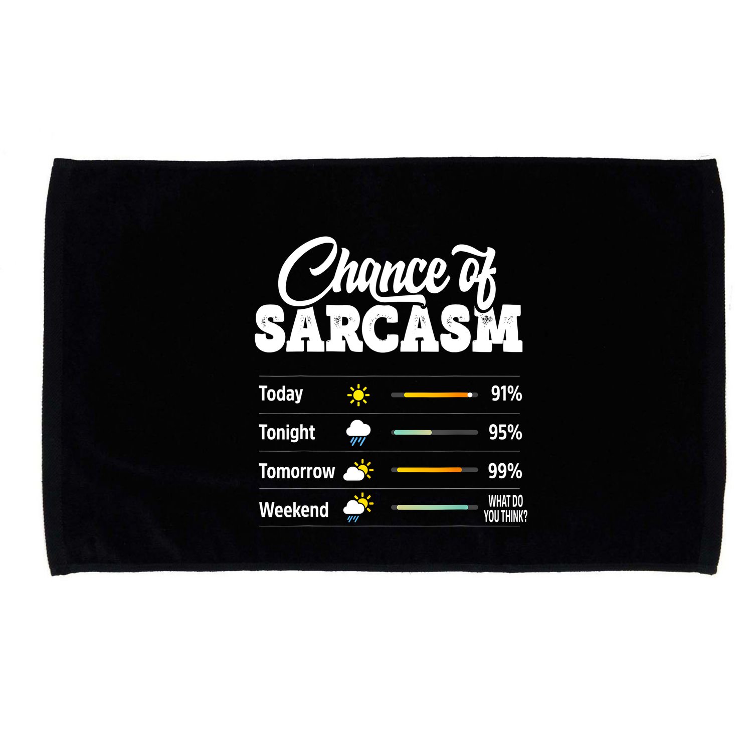 Funny Chance Of Sarcasm Humor Fun Sarcastic Microfiber Hand Towel