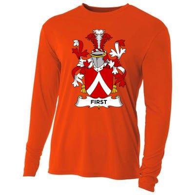 First Coat Of Arms Funny Gift Family Crest Cute Gift Cooling Performance Long Sleeve Crew