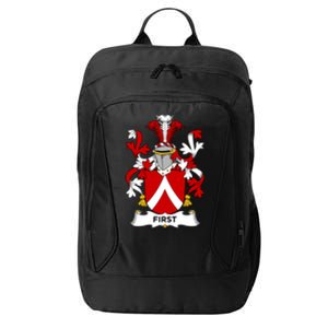 First Coat Of Arms Funny Gift Family Crest Cute Gift City Backpack