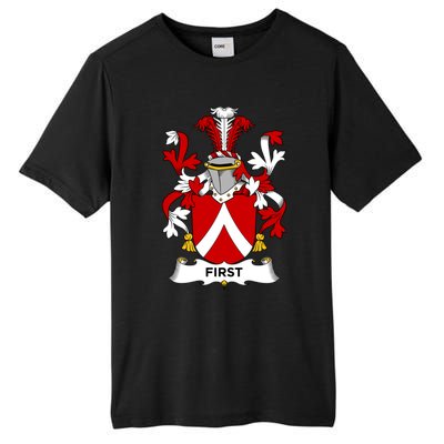 First Coat Of Arms Funny Gift Family Crest Cute Gift Tall Fusion ChromaSoft Performance T-Shirt