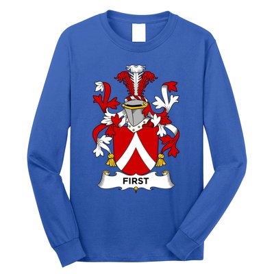 First Coat Of Arms Funny Gift Family Crest Cute Gift Long Sleeve Shirt