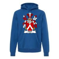 First Coat Of Arms Funny Gift Family Crest Cute Gift Premium Hoodie