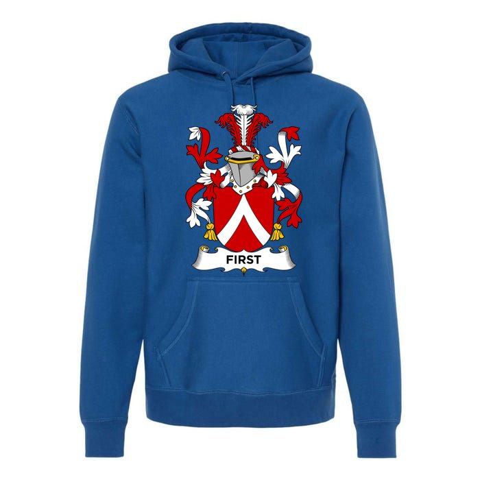 First Coat Of Arms Funny Gift Family Crest Cute Gift Premium Hoodie