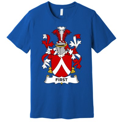 First Coat Of Arms Funny Gift Family Crest Cute Gift Premium T-Shirt