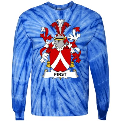 First Coat Of Arms Funny Gift Family Crest Cute Gift Tie-Dye Long Sleeve Shirt